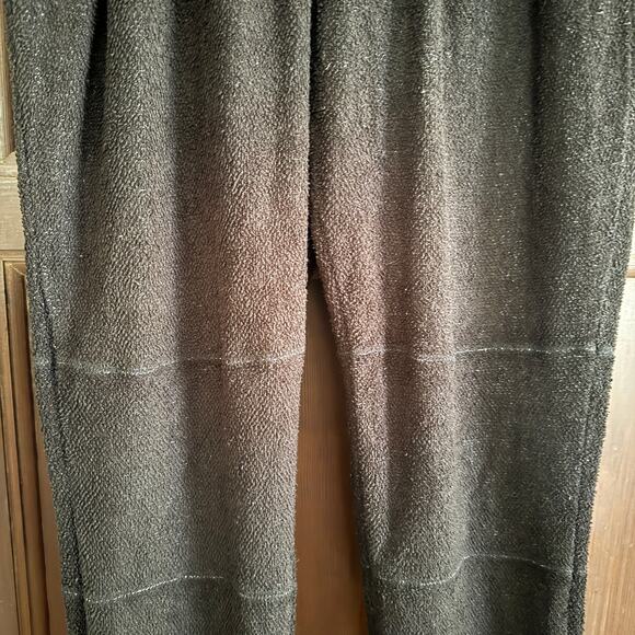 ROBERT GELLER Seconds | Black Terry Cloth Jogger Sweatpants | Medium - Picture 3 of 6